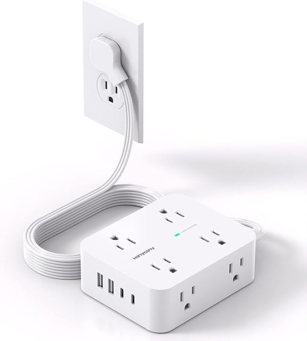 -23%OFF Power Strip, HANYCONY Extension Cord with Multiple Outlets