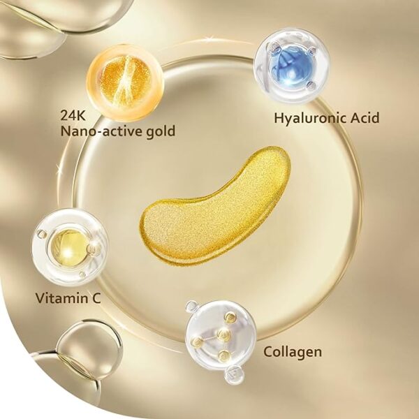 -50%OFF 24K Gold Under Eye Mask for Puffy Eyes - Image 3