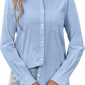 -33%OFF siliteelon Womens Button Down Shirt Linen Button