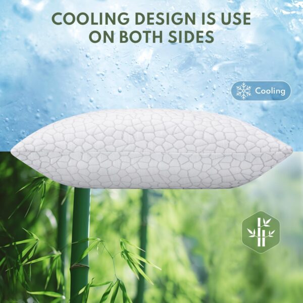 -70%OFF Shredded Memory Foam Pillow for Sleeping 2 Pack, Adjustable - Image 2