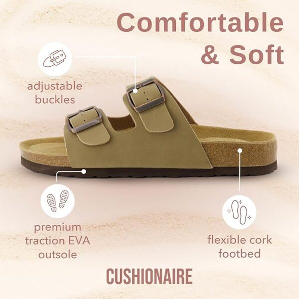 -34%OFF  CUSHIONAIRE Lane Cork Footbed Sandals for Women - Image 3