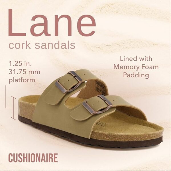 -34%OFF  CUSHIONAIRE Lane Cork Footbed Sandals for Women - Image 6