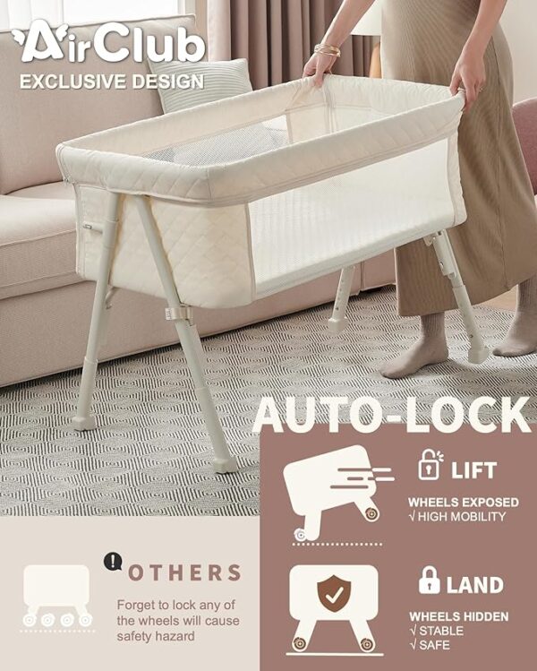 -27%OFF Bassinet Bedside Sleeper, Baby Crib for Newborn - Image 2
