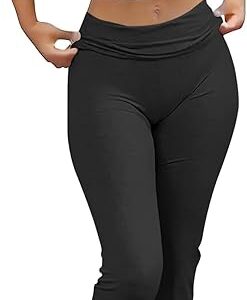 -49%OFF ANRABESS Lounge Sets for Women 2 Piece Foldover Yoga Flare Leggings Pants