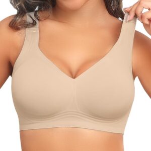 10%OFF  PoseFree Womens Seamless Wireless Supportive Bra Push