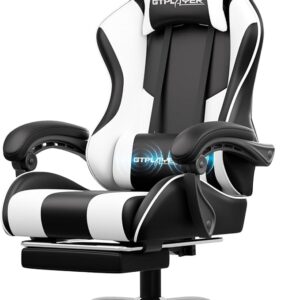 -43%OFF GTPLAYER Gaming Chair, Computer Chair with Footrest and Lumbar Support