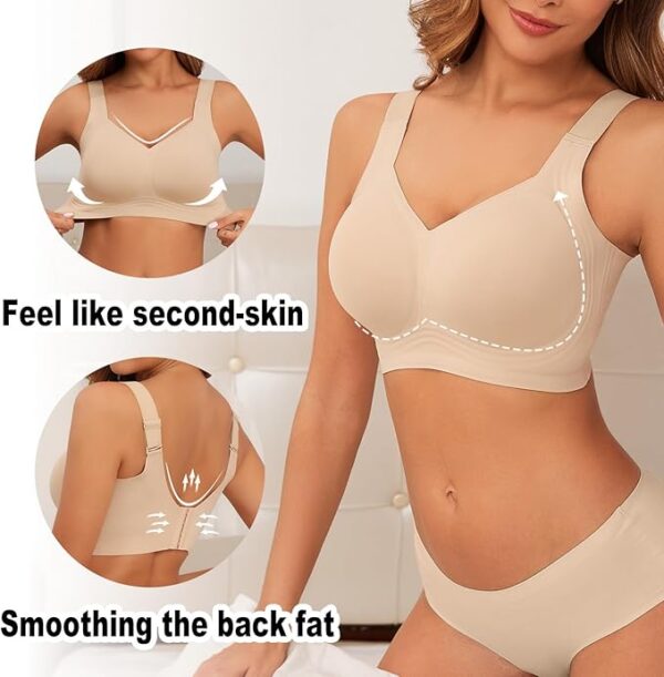 10%OFF  PoseFree Womens Seamless Wireless Supportive Bra Push - Image 2