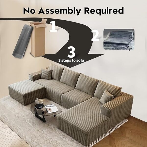 -15%OFF 135.4" Cloud Modular Sectional Sofa with 1 Ottoman - Image 3