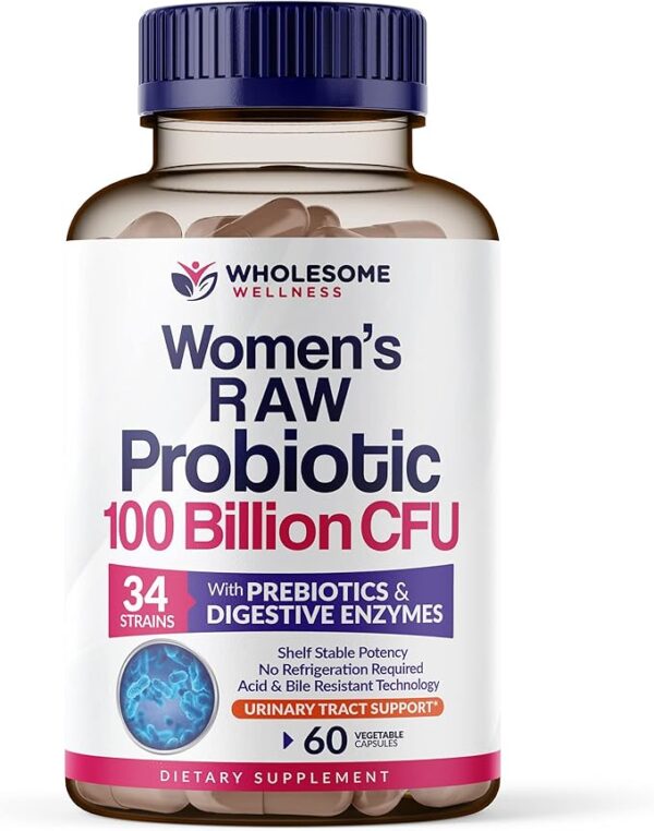 -30%OFF Wholesome Wellness Dr. Formulated Raw Probiotics for Women 100 Billion CFUs - Image 2