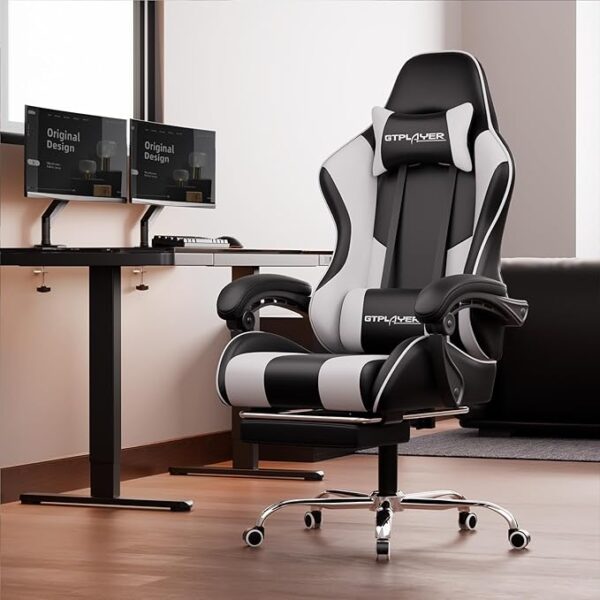 -43%OFF GTPLAYER Gaming Chair, Computer Chair with Footrest and Lumbar Support - Image 2