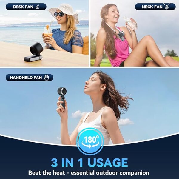 -19%OFF Portable Handheld Turbo Fan, 5 Gear Wind, Battery Operated - Image 3