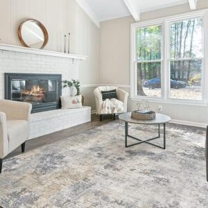 37%OFF Washable Neutral Modern Abstract Soft Thin Large Rug Indoor Floor No Slip Rug Carpet for Bedroom