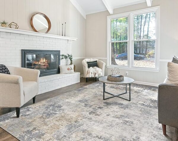 37%OFF Washable Neutral Modern Abstract Soft Thin Large Rug Indoor Floor No Slip Rug Carpet for Bedroom
