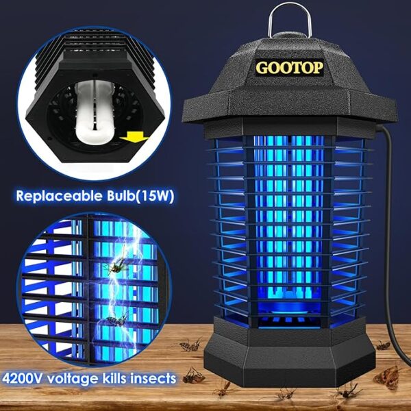 -40%OFF GOOTOP Bug Zapper Outdoor, Mosquito Zapper, Electric Fly Zapper, Mosquito Killer - Image 2