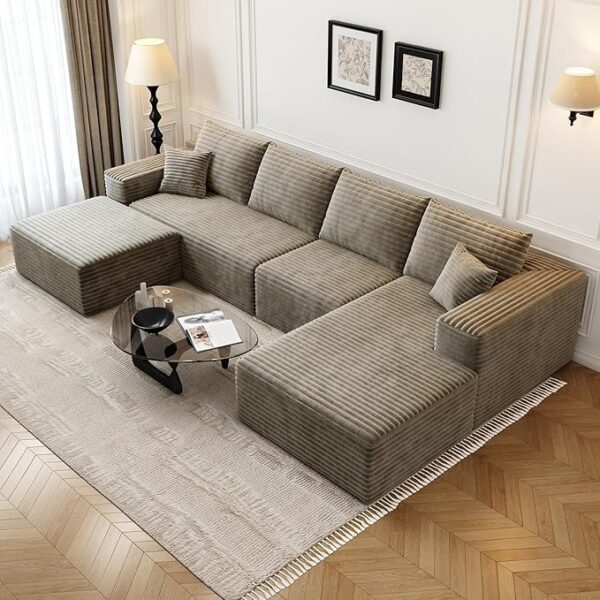 -15%OFF 135.4" Cloud Modular Sectional Sofa with 1 Ottoman - Image 2