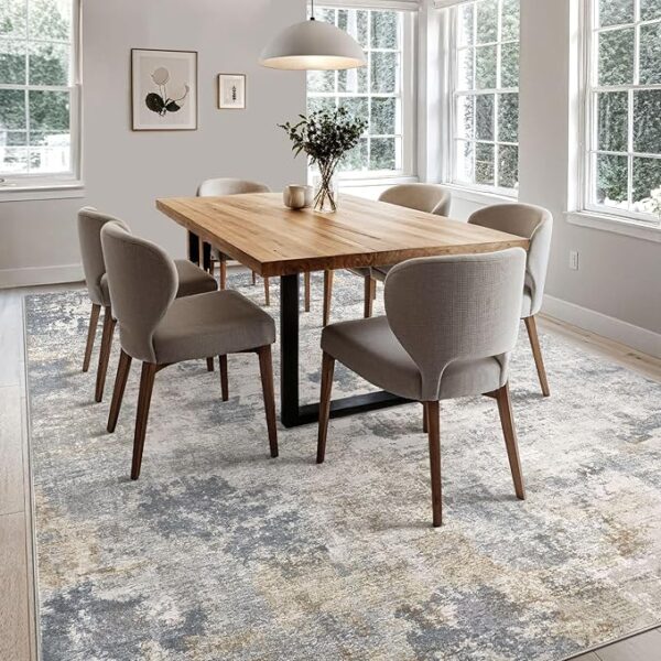 37%OFF Washable Neutral Modern Abstract Soft Thin Large Rug Indoor Floor No Slip Rug Carpet for Bedroom - Image 2