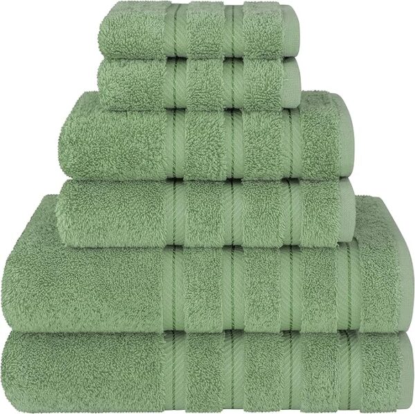 -34%OFF American Soft Linen Luxury 6 Piece Towel Set, 2 Bath Towels 2 Hand Towel 2 Washcloths