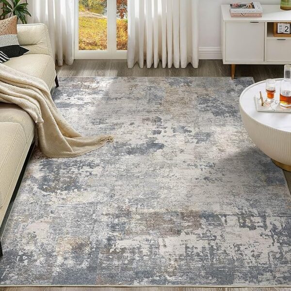 37%OFF Washable Neutral Modern Abstract Soft Thin Large Rug Indoor Floor No Slip Rug Carpet for Bedroom - Image 4